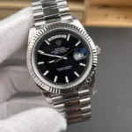 Super Clone Rolex Day-Date Bright Black Dial 228236-0003 40 mm – Swiss SuperClone