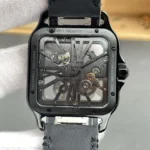 Super Clone Cartier Santos Large Skeleton Black 39mm – Swiss SuperClone