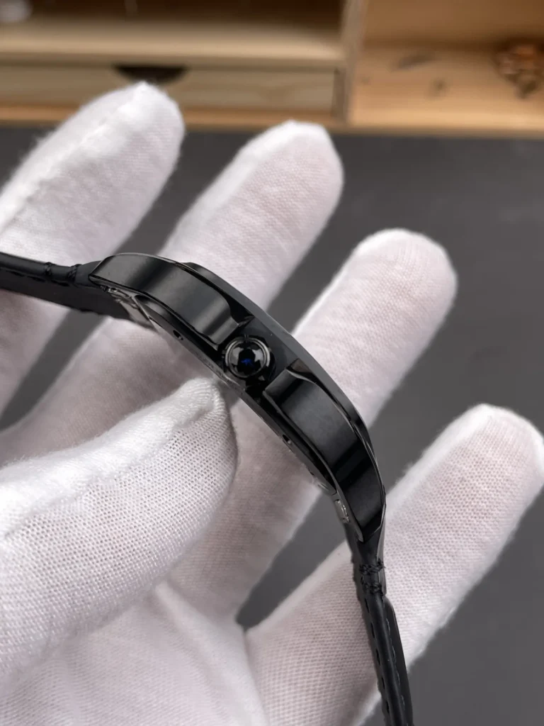 Super Clone Cartier Santos Large Skeleton Black 39mm – Swiss SuperClone