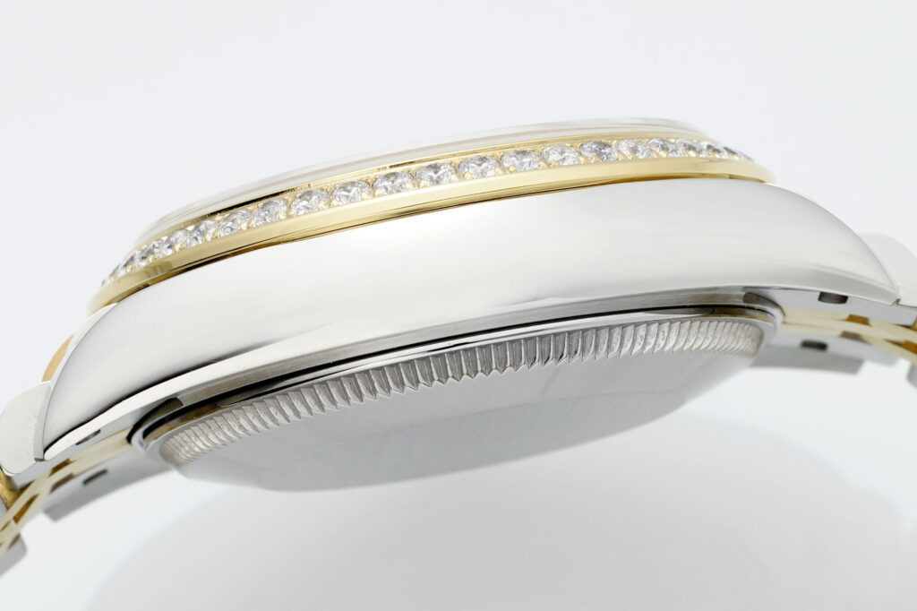 Super Clone Rolex Datejust Champagne Diamond Dial 126283RBR-0003 36 mm — side profile