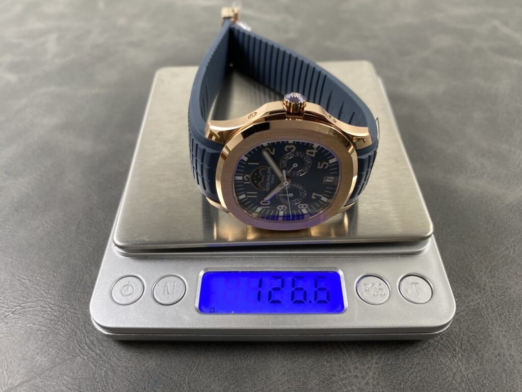 Super Clone Patek Philippe Aquanaut 5261R Moonphase Blue Rose 40mm — view 9