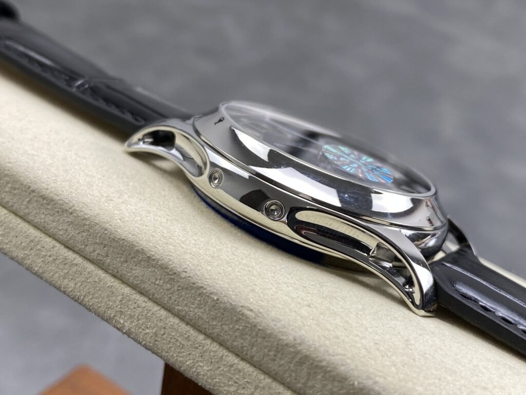 Super Clone Patek Philippe Complications 5205G-010 40mm Gray Dial Steel — side profile