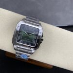 Super Clone Cartier Santos De Cartier Green Dial Large WSSA0062 39.8mm — view 11