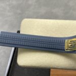 Super Clone Patek Philippe Aquanaut 5261R Moonphase Blue Rose 40mm — on leather display