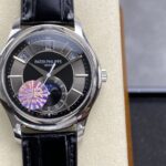Super Clone Patek Philippe Complications 5205G-010 40mm Gray Dial Steel — dial close-up