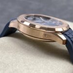 Super Clone Patek Philippe Aquanaut 5261R Moonphase Blue Rose 40mm — case and bezel