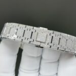 Super Clone Audemars Piguet Royal Oak Frosted Gold 41mm Silver Dial Steel — side profile