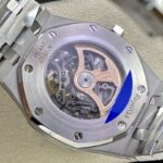 Super Clone Audemars Piguet Royal Oak 15407ST.OO 41mm Skeleton Dial Steel V3 Base — on leather display