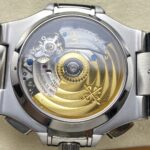 Super Clone Patek Philippe Nautilus Chronograph 5980/1A-014 40.5mm Black Dial with Leather Strap — side profile