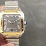 Super Clone Cartier Santos De Cartier CRW2SA0030 Demi Yellow Gold — dial close-up
