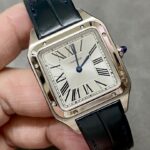 Super Clone Cartier Santos-Dumont 43.5mm WSSA0022 43.5mm x 31.4mm Steel — dial close-up