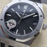 Super Clone Audemars Piguet Royal Oak 15500ST.OO.1220ST.03 41mm Black Rubber Strap — dial close-up