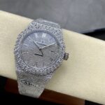 Super Clone Audemars Piguet Royal Oak 15400ST 41mm Full Moissanite Hongkong – Customize Diamod — view 10