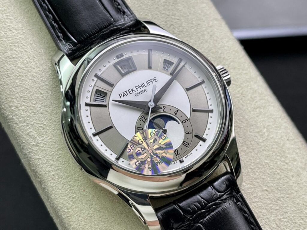 Super Clone Patek Philippe Complications 5205G-001 40mm White Dial Steel — movement / caseback view