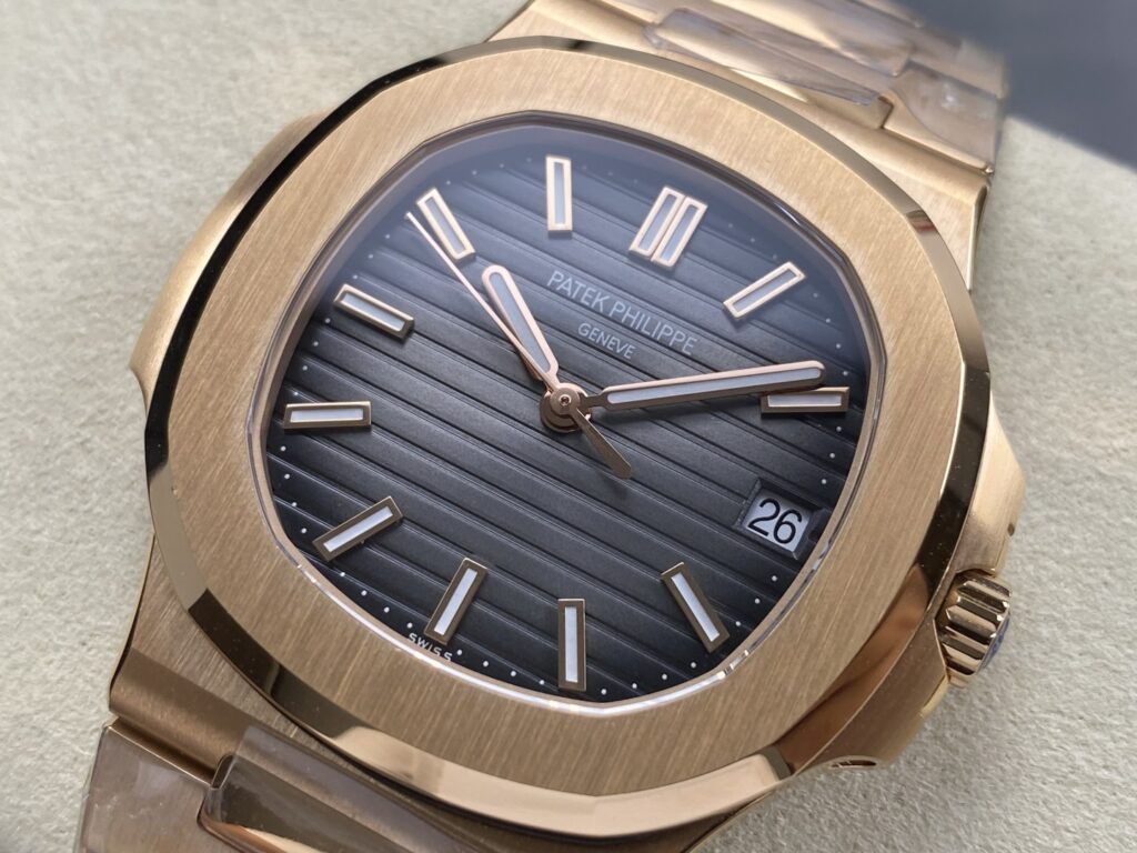 Super Clone Patek Philippe Nautilus 5711/1R-001 40mm Gray Dial Rose Gold V3 Update — view 10
