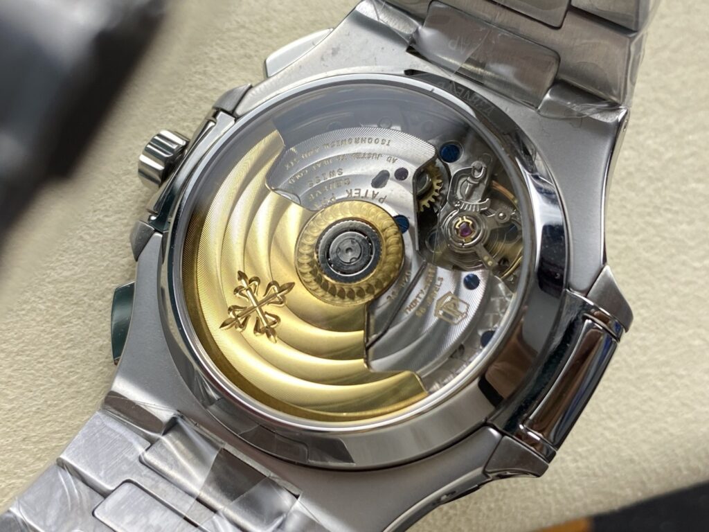 Super Clone Patek Philippe Nautilus Chronograph 5980/1A-014 40.5mm Black-Blue Dial — side profile
