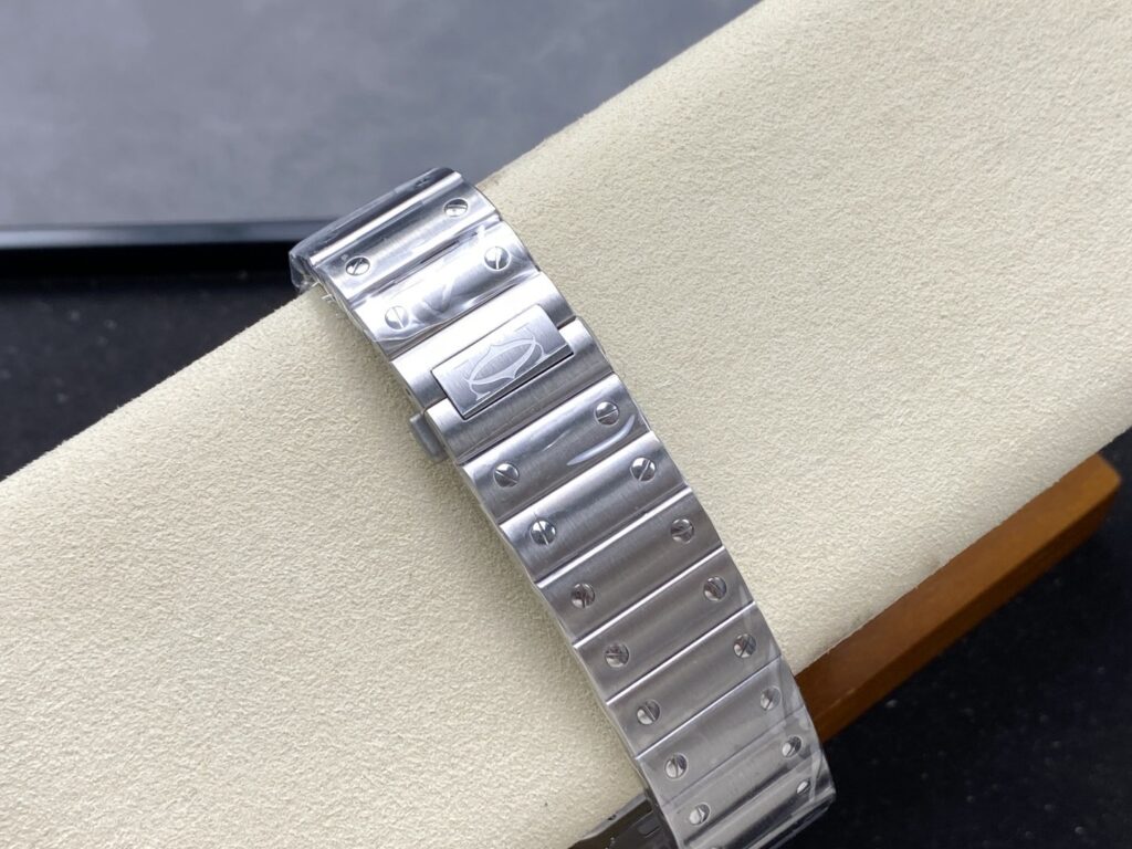 Super Clone Cartier Santos De Cartier Chocolate Dial WSSA0065 35.5mm — side profile