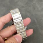 Super Clone Cartier Santos De Cartier CRW2SA0030 Demi Yellow Gold — movement / caseback view