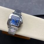 Super Clone Cartier Santos De Cartier Medium Blue WSSA0063 35.5mm – — view 11