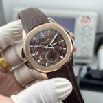 Super Clone Patek Philippe Aquanaut 5164R-001 Chocolate Embossed Arabic Aquanaut 40.8mm – — case and bezel