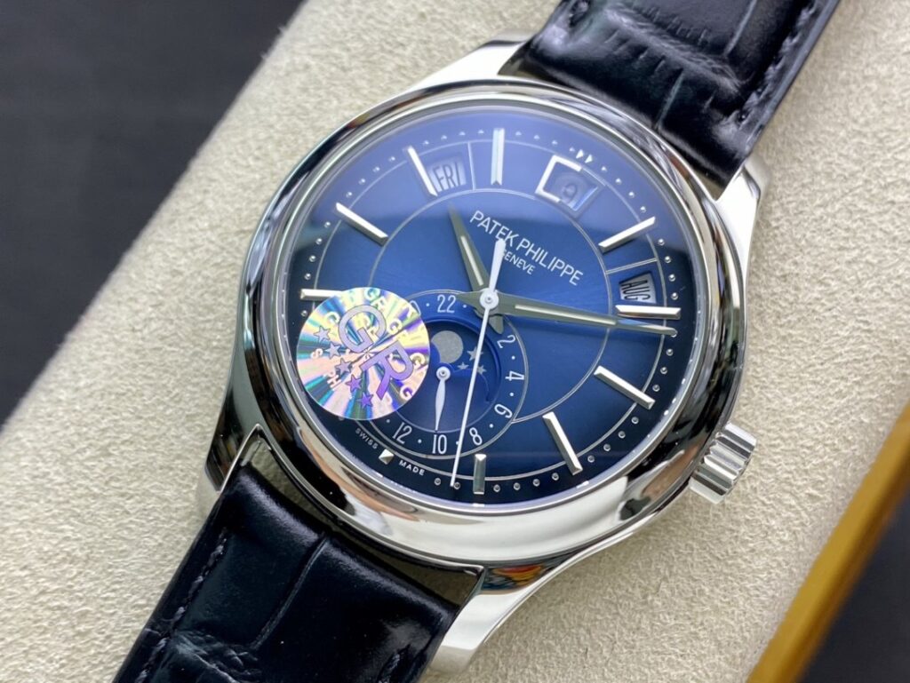 Super Clone Patek Philippe Complications 5205G-013 40mm Blue Dial Steel — view 9