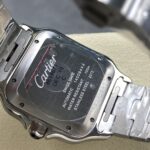 Super Clone Cartier Santos De Cartier Chocolate Dial WSSA0065 35.5mm — case and bezel