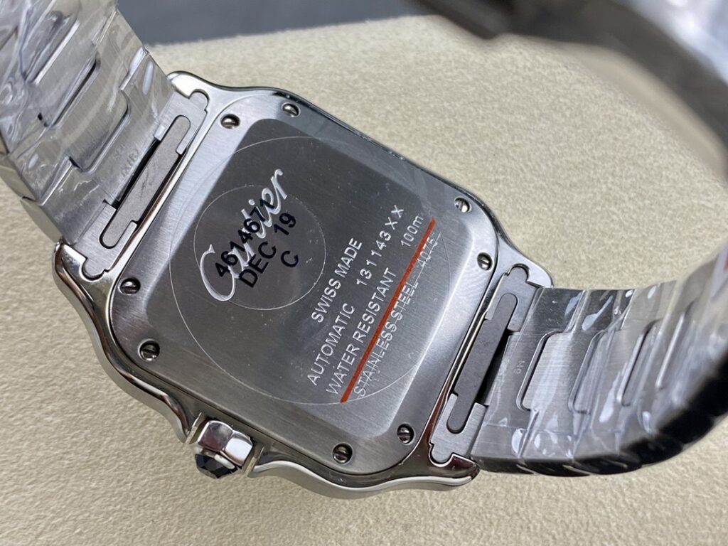 Super Clone Cartier Santos De Cartier Medium Green WSSA0061 35.5mm — side profile