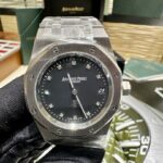 Super Clone Audemars Piguet Royal Oak Jumbo Extra-Thin 15206PT.OO.1240PT.01 39mm Black Dial — dial close-up