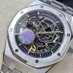 Super Clone Audemars Piguet Royal Oak 15407ST.OO 41mm Skeleton Dial Steel V3 Base — case and bezel