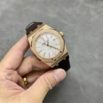 Super Clone Audemars Piguet Royal Oak 15450OR 37mm White Dial Rose Gold — movement / caseback view