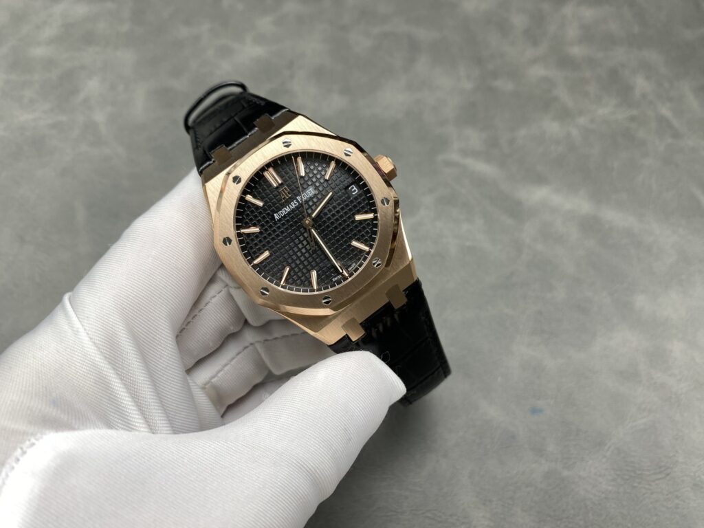 Super Clone Audemars Piguet Royal Oak 15500OR Rose Gold 41mm Black Dial — view 9