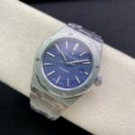 Super Clone Audemars Piguet Royal Oak 15400ST 41mm Blue Dial Stainless Steel Blue Dial — movement / caseback view
