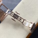 Super Clone Patek Philippe Cubitus 5821/1AR-001 45mm Chocolate Dial Rose Gold — on leather display