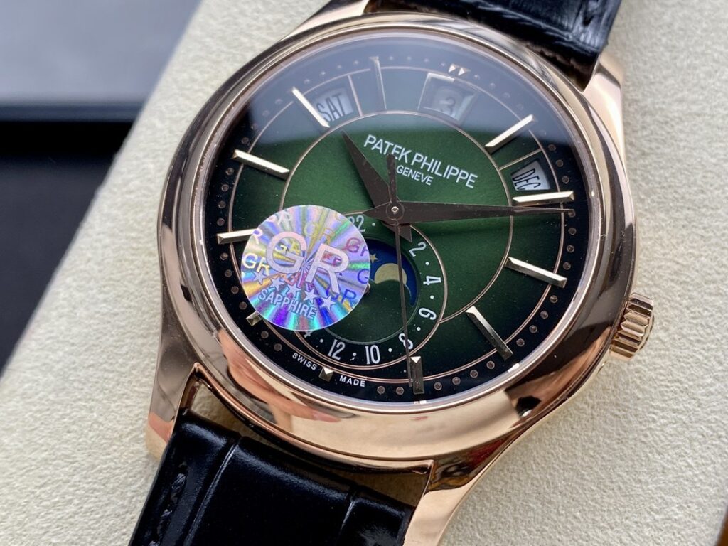 Super Clone Patek Philippe Complications 5205R-011 40mm Green Dial Rose Gold — view 9