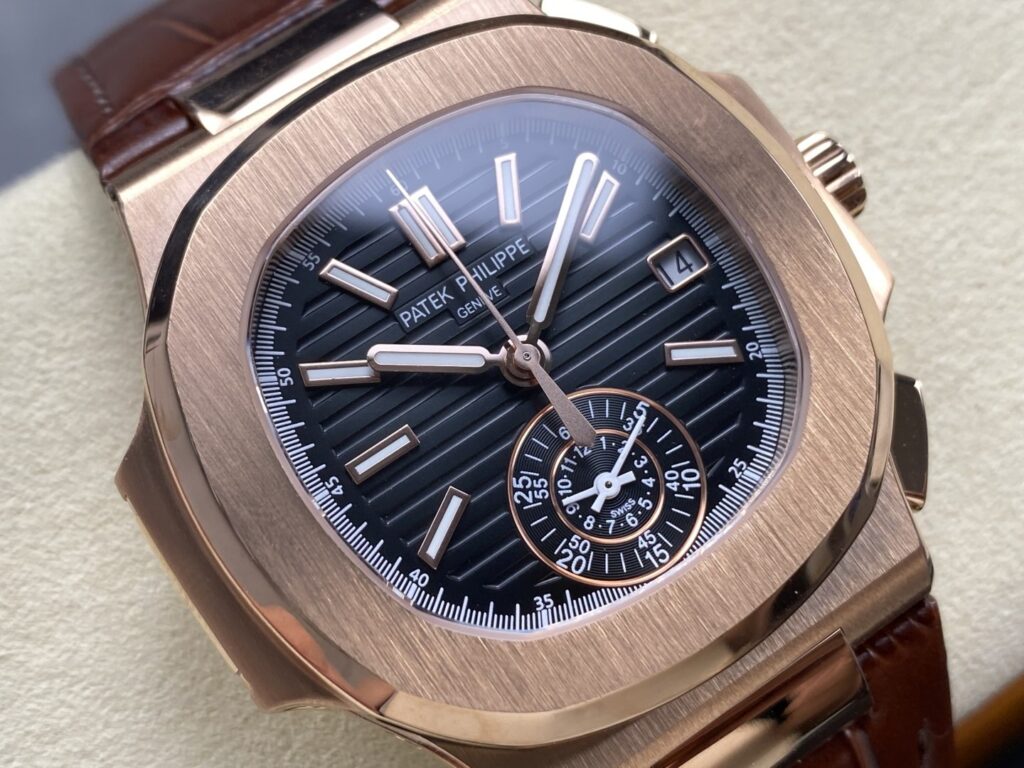 Super Clone Patek Philippe Nautilus Chronograph 5980/1AR-001 40.5mm Black Dial — view 11