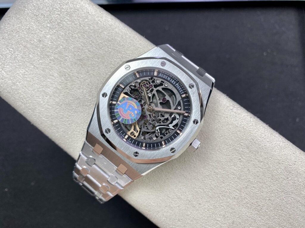 Super Clone Audemars Piguet Royal Oak 15407ST.OO 41mm Skeleton Dial Steel V3 Base — view 9