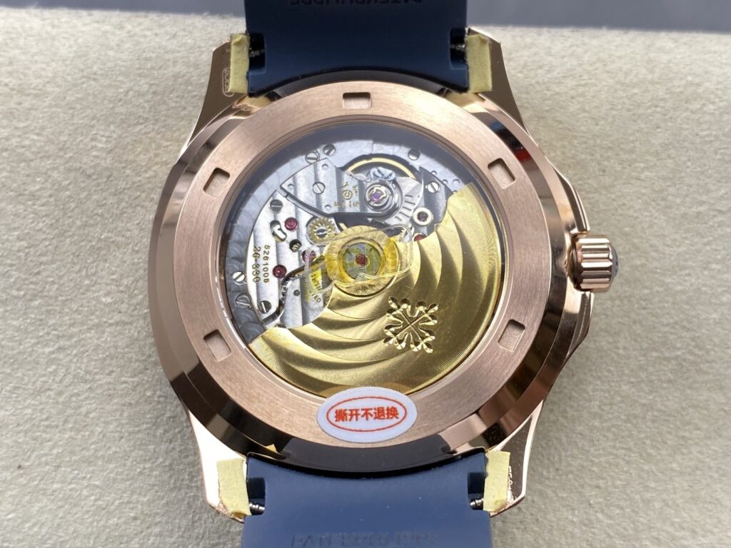 Super Clone Patek Philippe Aquanaut 5261R Moonphase Blue Rose 40mm — side profile