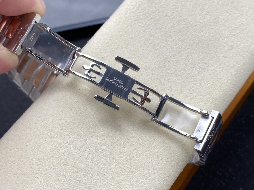 Super Clone Patek Philippe Cubitus 5821/1AR-001 45mm White Dial — on leather display