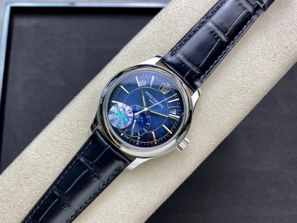 Super Clone Patek Philippe Complications 5205G-013 40mm Blue Dial Steel — view 10
