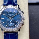Super Clone Patek Philippe Complications 5961P-001 40mm Blue Dial Steel — dial close-up