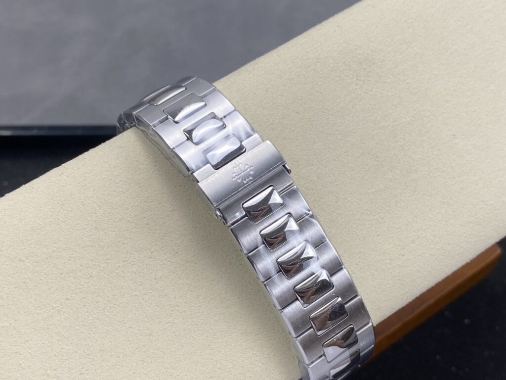 Super Clone Patek Philippe Nautilus 5711A White 40mm — on leather display