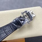 Super Clone Patek Philippe Nautilus Chronograph 5980/1A-014 40.5mm Black Dial with Leather Strap — clasp and links