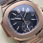 Super Clone Patek Philippe Nautilus Chronograph 5980/1R-001 40mm Black-Gray Dial Rose Gold — view 10
