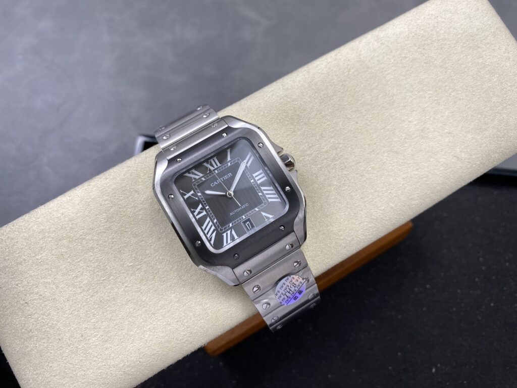 Super Clone Cartier Santos De Cartier Ceramic CRWSSA0037 39.8mm Miyota.9015 — view 11