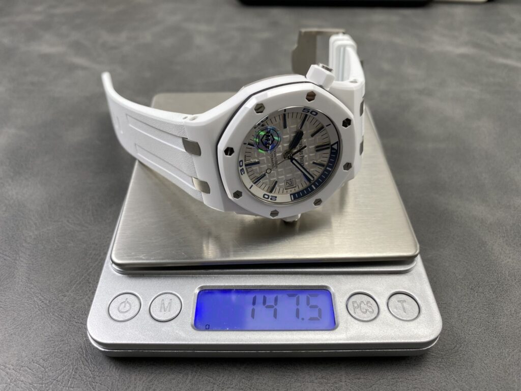 Super Clone Audemars Piguet Royal Oak Offshore Diver 15707CE 42mm White Dial Ceramic — view 10