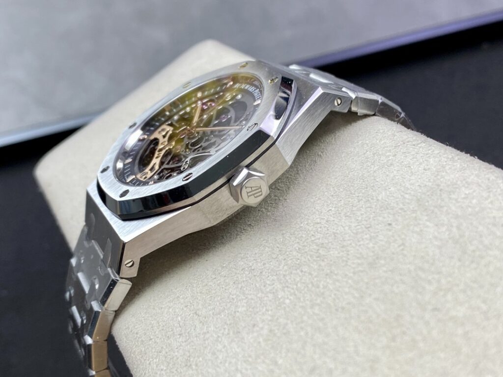 Super Clone Audemars Piguet Royal Oak 15407ST.OO 41mm Skeleton Dial Steel V3 Base — bracelet detail