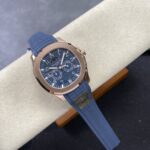 Super Clone Patek Philippe Aquanaut 5261R Moonphase Blue Rose 40mm — view 12