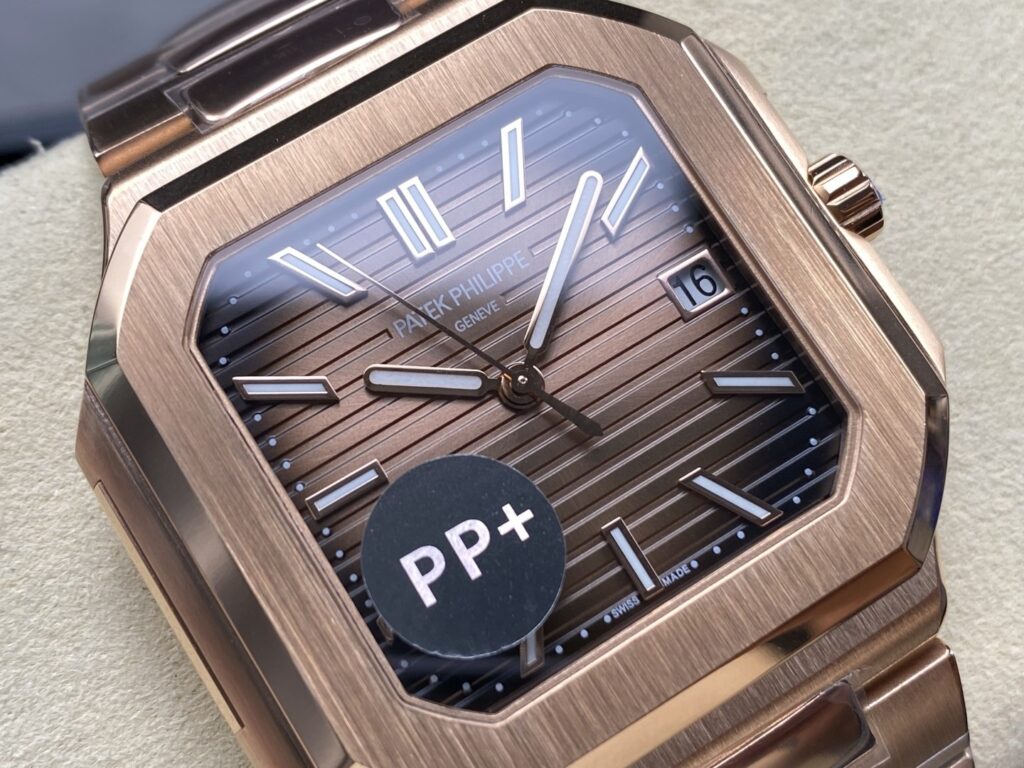 Super Clone Patek Philippe Cubitus 5821/1AR-001 45mm Chocolate Dial Rose Gold — view 11