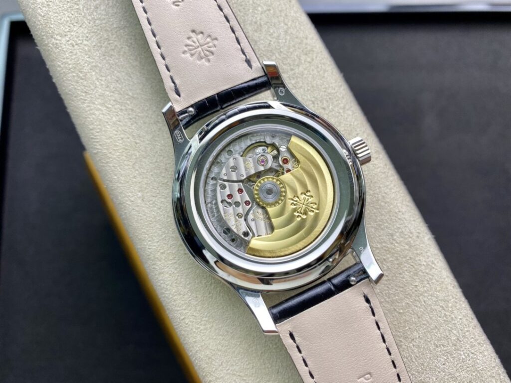 Super Clone Patek Philippe Complications 5205G-013 40mm Blue Dial Steel — side profile