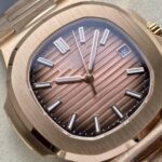 Super Clone Patek Philippe Nautilus 5711/1R-001 40mm Chocolate Dial Rose Gold V3 Update — movement / caseback view